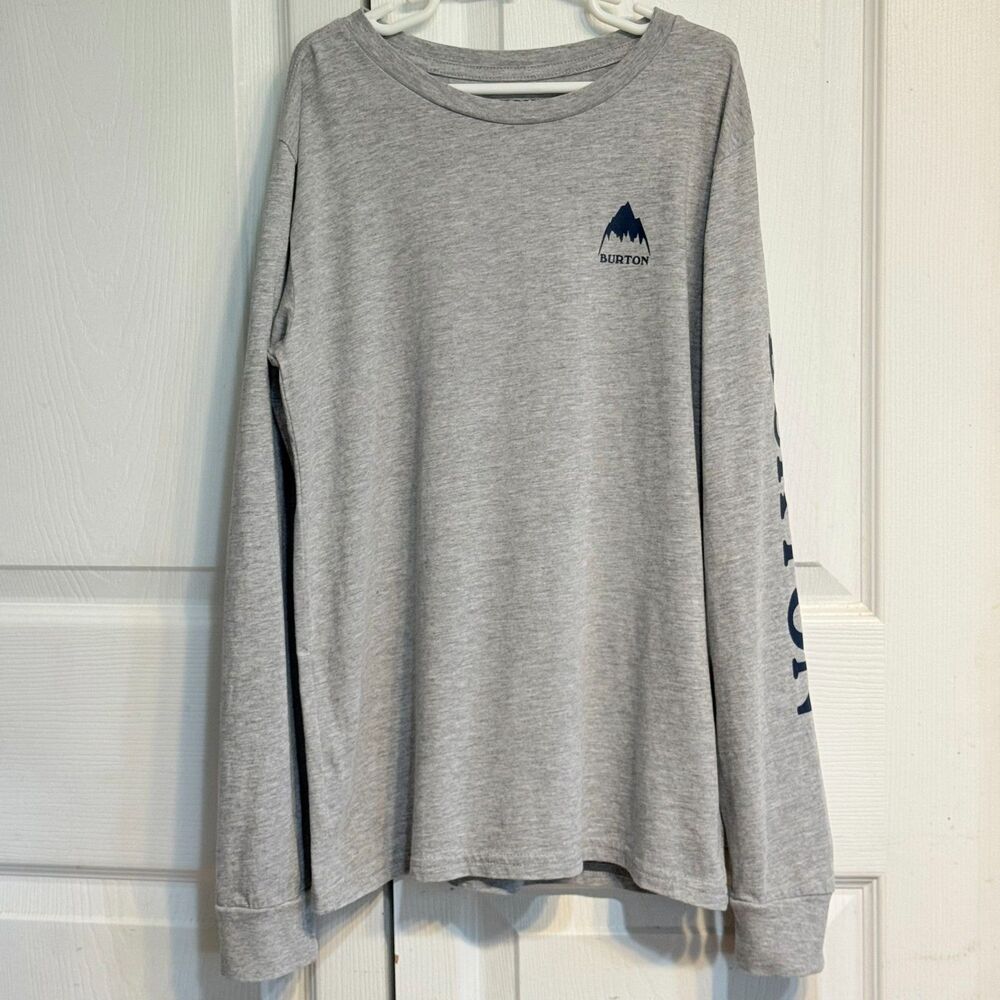 Burton Youth Elite Long Sleeve Graphic Tee Gray Size M (10)